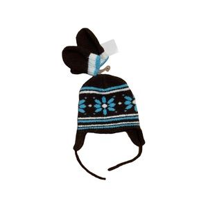 NEW London Fog Hat Mittens Set Soft Stretchy Cozy Knit Kids Size 2-4